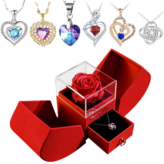 Eternal Rose and Necklace Box: A Timeless Emblem of Love