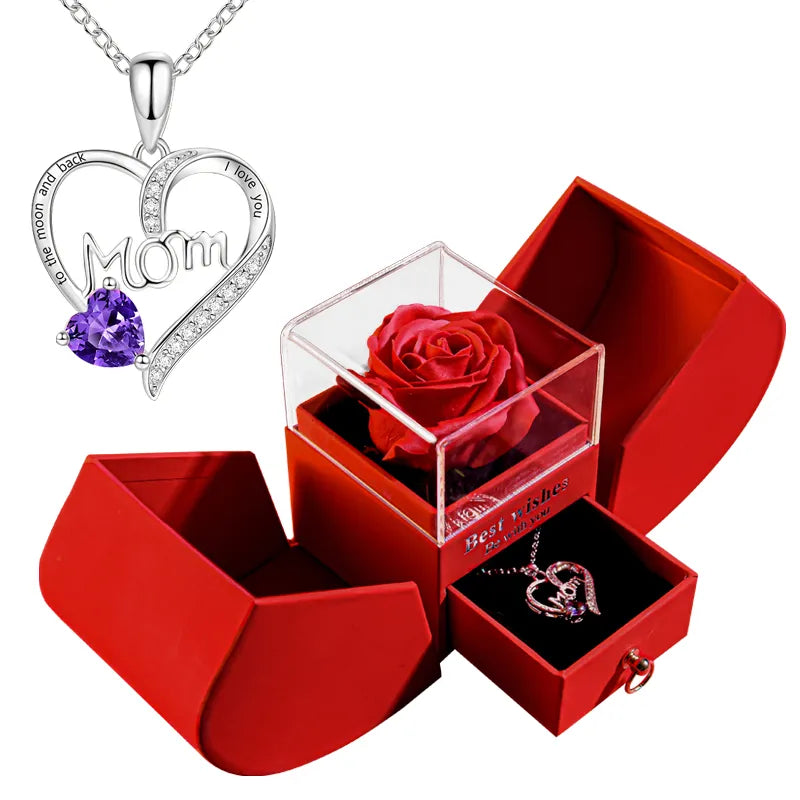 I Love You Heart Rose caja de regalo para mujeres, regalos de